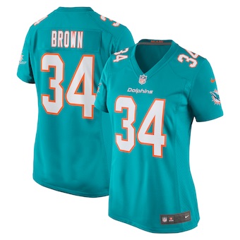 womens nike malcolm brown aqua miami dolphins game jersey_pi